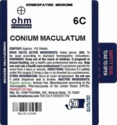 MD Tube Label - Conium Maculatum   MD Tube Label